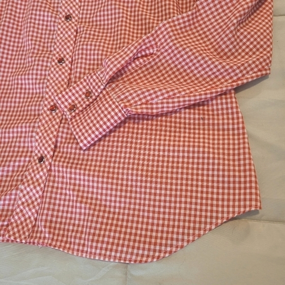 Vintage 1970's Maverick Western Plaid Snap Front Shirt  Snaps - Picture 3 of 12